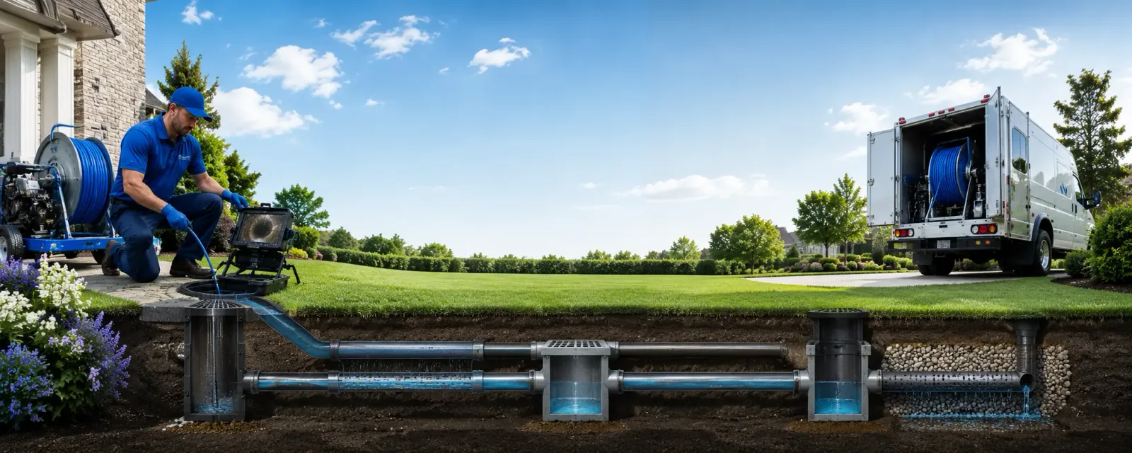 Outdoor drain cleaning information for Holabird, SD